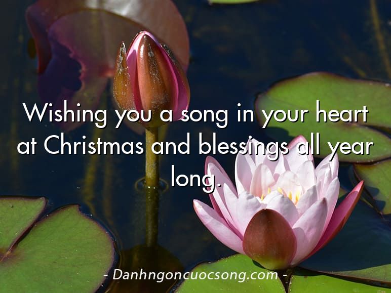 Wishing you a song in your heart at Christmas and blessings all year long.