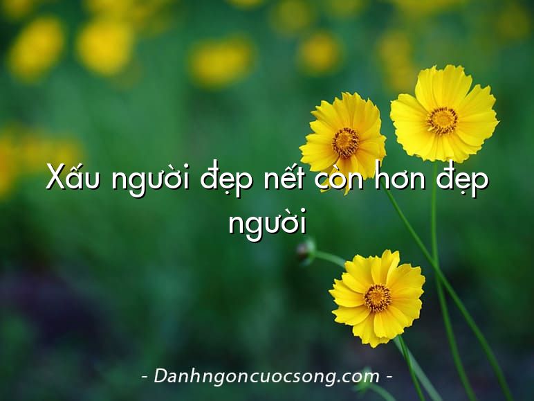 Xấu người đẹp nết còn hơn đẹp người