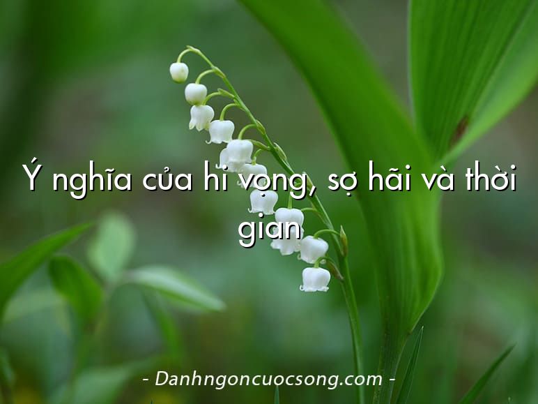 Ý nghĩa của hi vọng, sợ hãi và thời gian