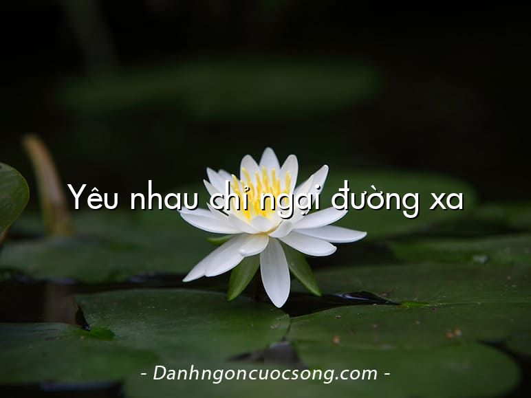 Yêu nhau chỉ ngại đường xa