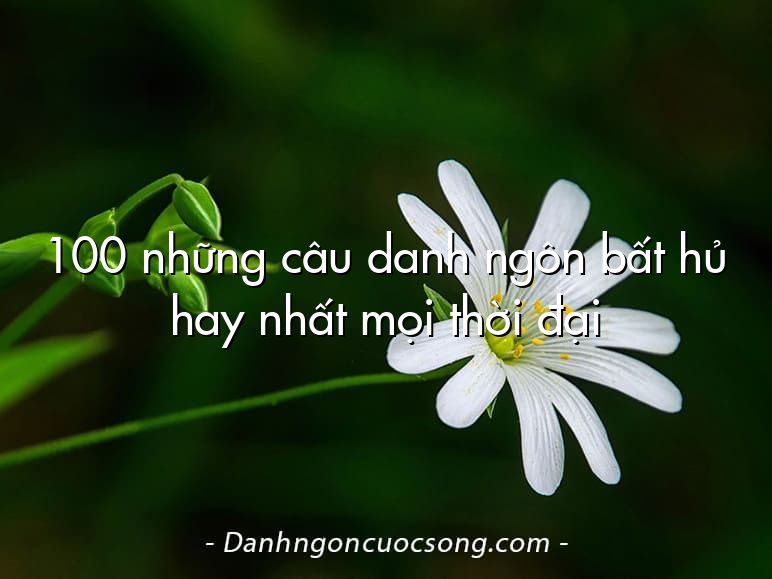 100 những câu danh ngôn bất hủ hay nhất mọi thời đại
