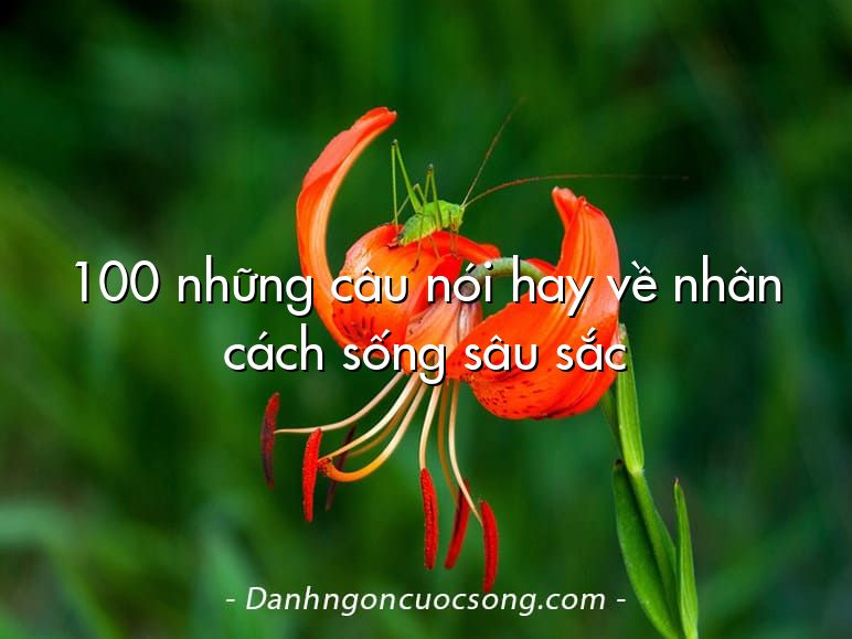 100 những câu nói hay về nhân cách sống sâu sắc