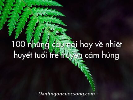 100 những câu nói hay về nhiệt huyết tuổi trẻ truyền cảm hứng