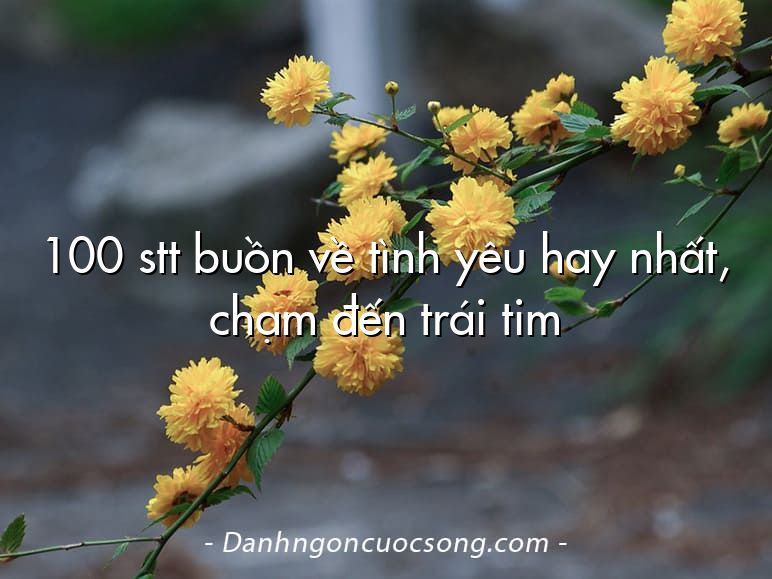 100 stt buồn về tình yêu hay nhất, chạm đến trái tim