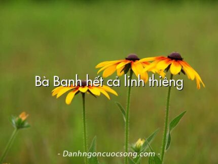 Bà Banh hết cả linh thiêng