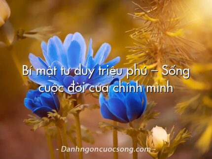 Bí mật tư duy triệu phú – Sống cuộc đời của chính mình