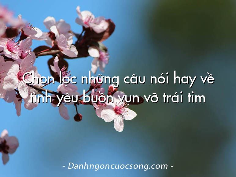 Chọn lọc những câu nói hay về tình yêu buồn vụn vỡ trái tim