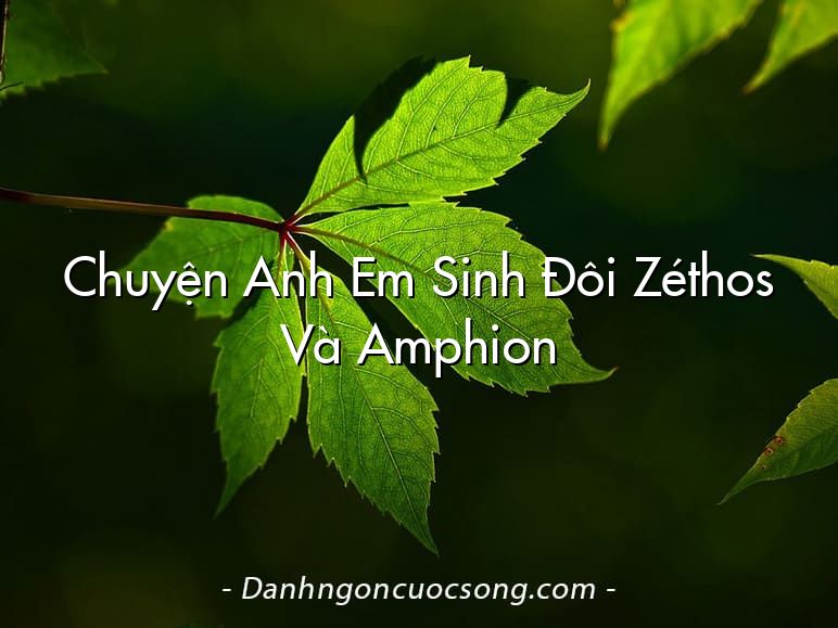 Chuyện Anh Em Sinh Đôi Zéthos Và Amphion