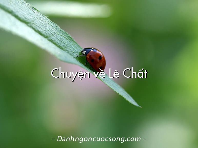 Chuyện về Lê Chất