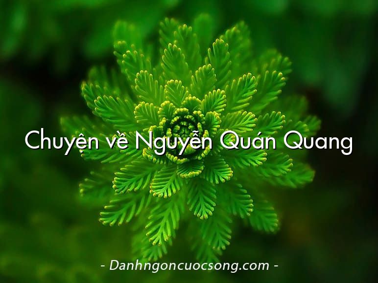 Chuyện về Nguyễn Quán Quang