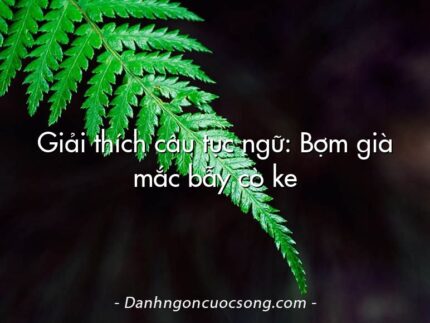 Giải thích câu tục ngữ: Bợm già mắc bẫy cò ke