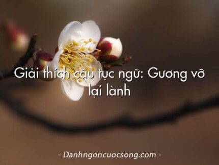 Giải thích câu tục ngữ: Gương vỡ lại lành