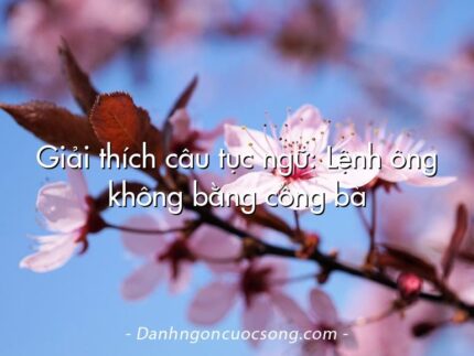 Giải thích câu tục ngữ: Lệnh ông không bằng cồng bà