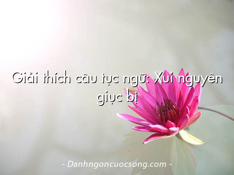 Giải thích câu tục ngữ: Xui nguyên giục bị