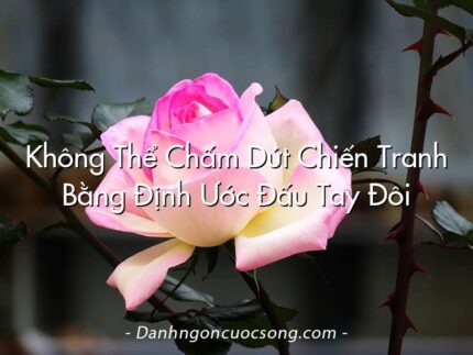 Không Thể Chấm Dứt Chiến Tranh Bằng Định Ước Đấu Tay Đôi