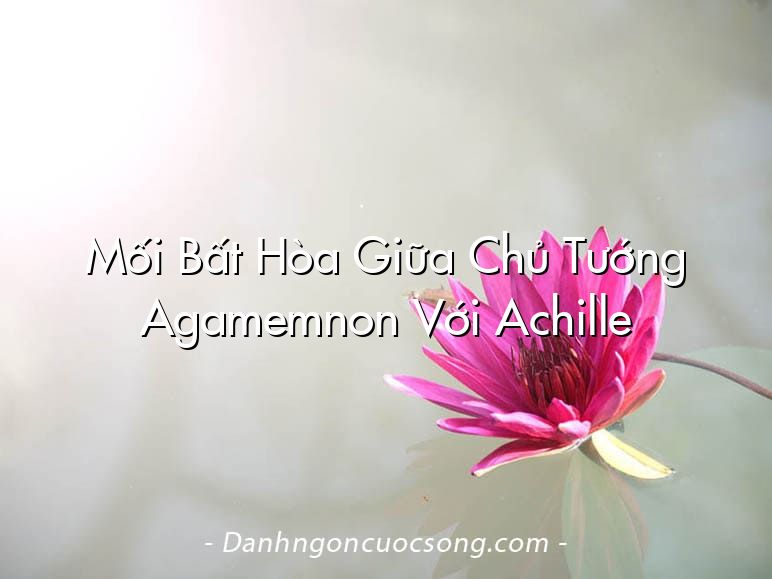 Mối Bất Hòa Giữa Chủ Tướng Agamemnon Với Achille