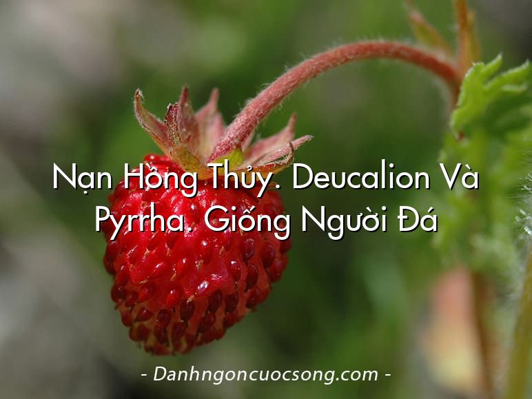Nạn Hồng Thủy. Deucalion Và Pyrrha. Giống Người Đá