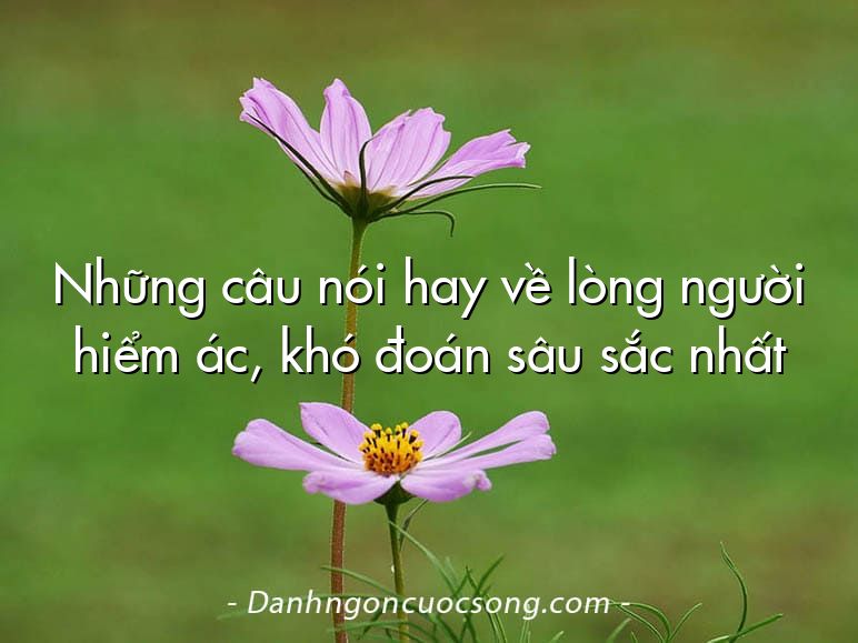 Những câu nói hay về lòng người hiểm ác, khó đoán sâu sắc nhất