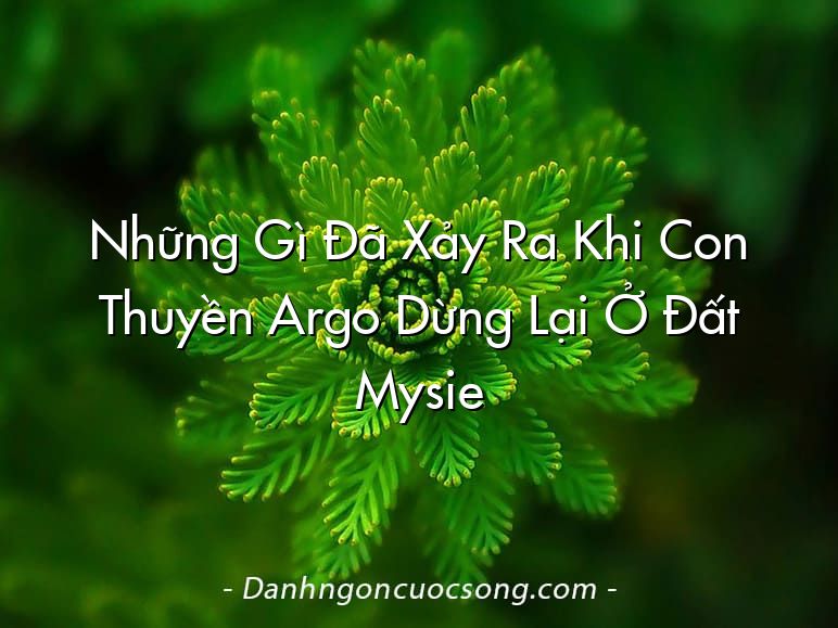 Những Gì Đã Xảy Ra Khi Con Thuyền Argo Dừng Lại Ở Đất Mysie