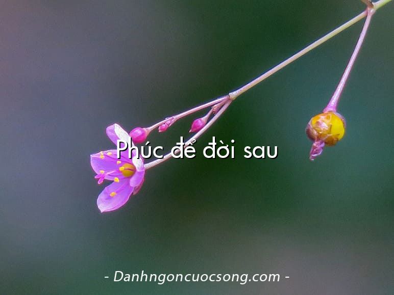 Phúc để đời sau