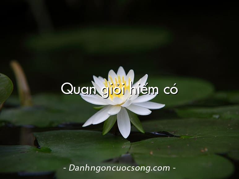 Quan giỏi hiếm có