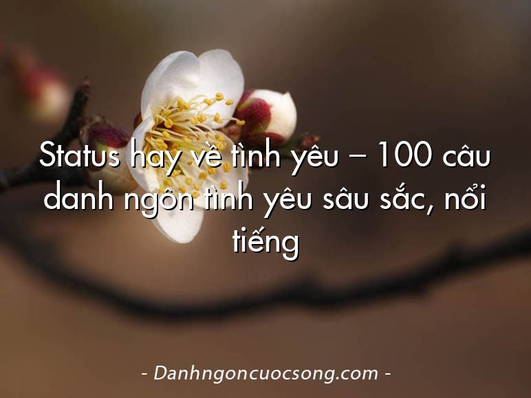 Status hay về tình yêu – 100 câu danh ngôn tình yêu sâu sắc, nổi tiếng