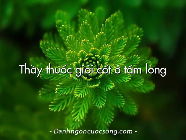 Thầy thuốc giỏi cốt ở tấm lòng