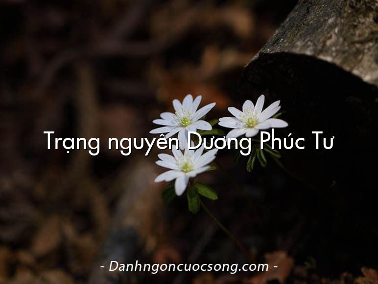 Trạng nguyên Dương Phúc Tư
