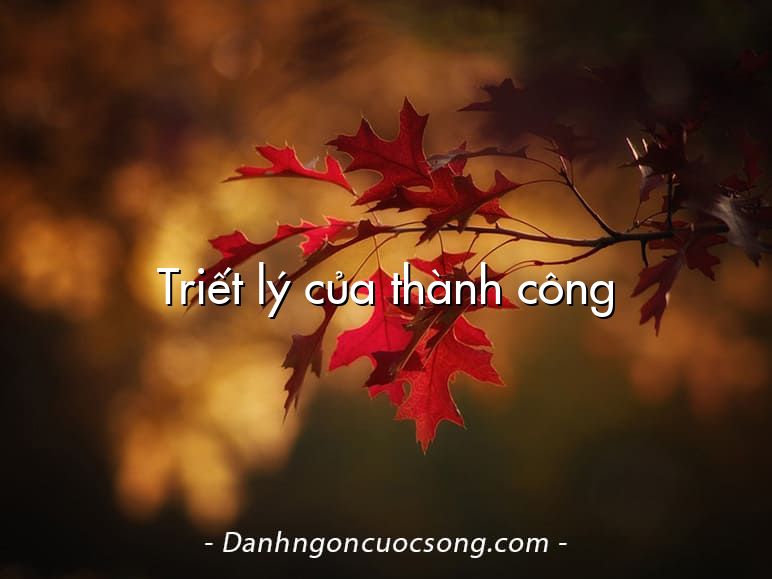 Triết lý của thành công