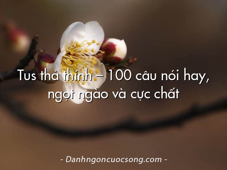 Tus thả thính – 100 câu nói hay, ngọt ngào và cực chất